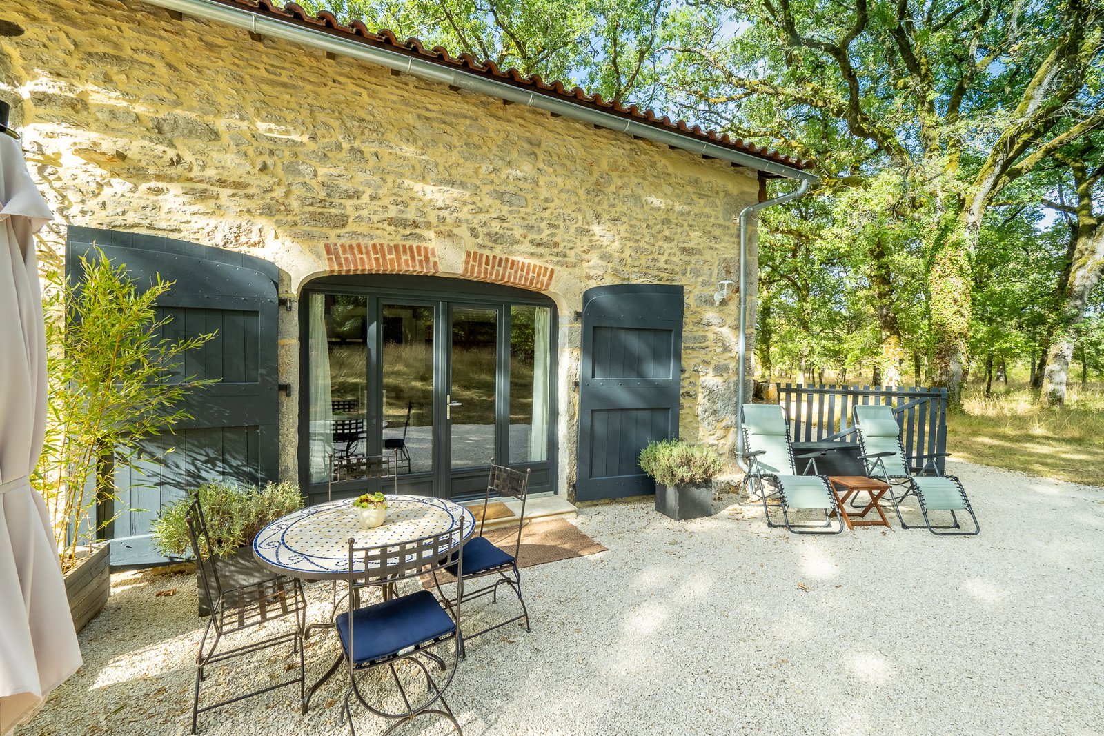 The exterior of La Grange The exterior of La Grange, a gïte at Les Teyssonnières in Concots, France.