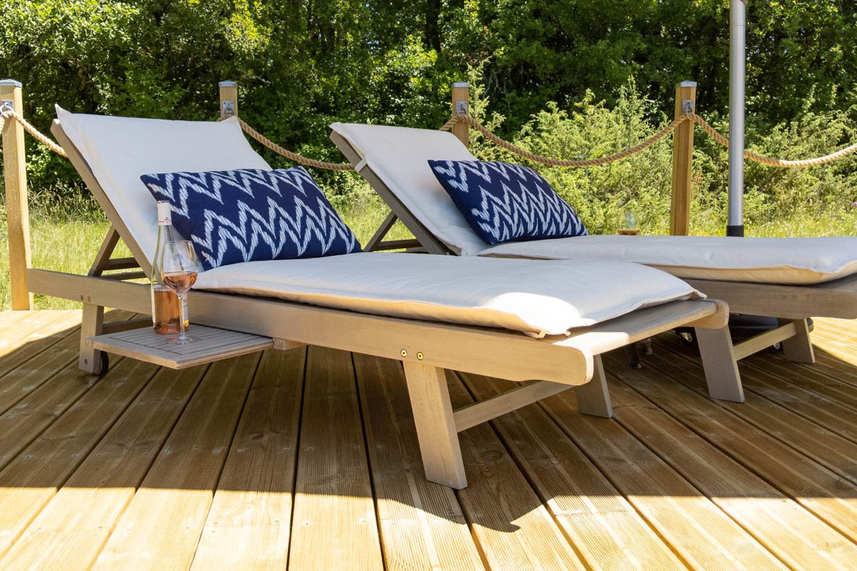 The Secluded Swimming Pool and Sun Deck at Quercy Photo Holidays, Lot, France A Photograph of the Secluded Swimming Pool and Sun Deck at Quercy Photo Holidays, Lot, France